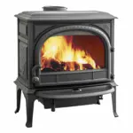 Jotul F400 Clear door in Black Paint