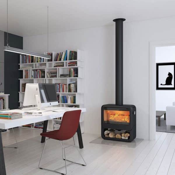 Dovre Rock 500 With Wood Box Freestanding Woodburner
