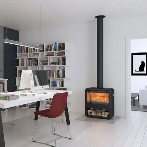 Dovre Rock 500 With Wood Box Freestanding Woodburner