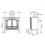 Stockton 5 Wide Multifuel Dimensions
