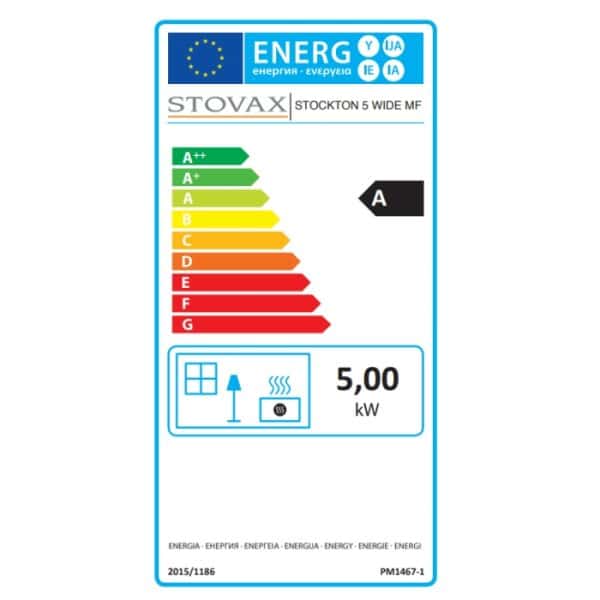 Stockton 5 Wide Multifuel Energy Label
