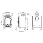 Stovax Stockton 4 Dimensions