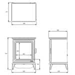 Gazco Sheraton 5 Electric Dimensions
