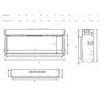 Gazco eStudio 85R Inset Electric Dimensions