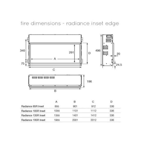 Gazco Radiance Inset 105R Electric