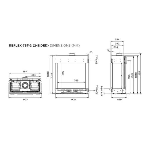 Gazco Reflex 75T-2 Balanced Flue GasLPG