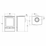 Gazco Vogue Midi Midline BalancedConventional Flue GasLPG