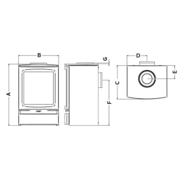Gazco Vogue Midi Midline BalancedConventional Flue GasLPG