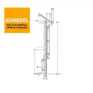 External House Twin Wall Chimney Flue System-5inch Black-Schiedel ICID