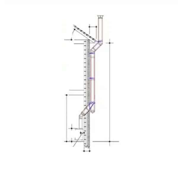 External House Twin Wall Chimney Flue System-5inch Black-Schiedel ICID