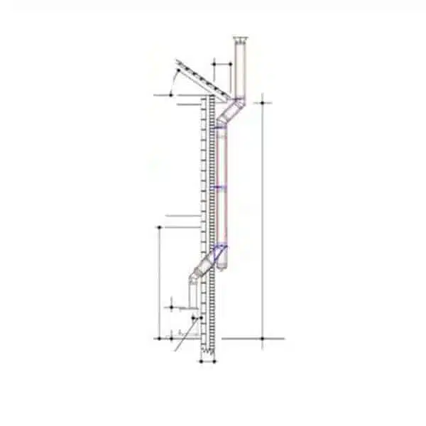 External House Twin Wall Chimney Flue System-5inch Black-Schiedel ICID