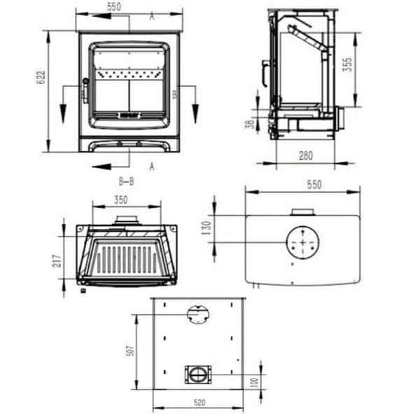 Henley Elmwood Wood Burning Stove