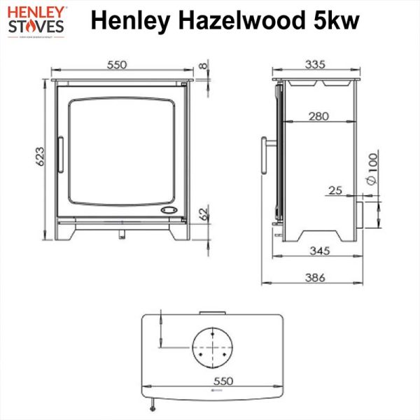Henley Hazelwood 5 Compact Wood Burning Stove