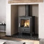 F2 Fires Accona Stove Installed in a Fire Place