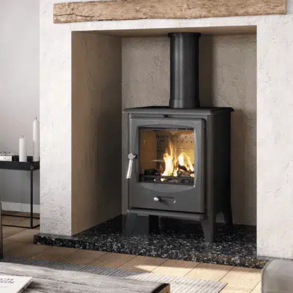 F2 Fires Accona Stove Installed in a Fire Place