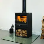 Vue Landscape Woodburner With Logstore