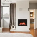 Iconic 530 electric media wall fire