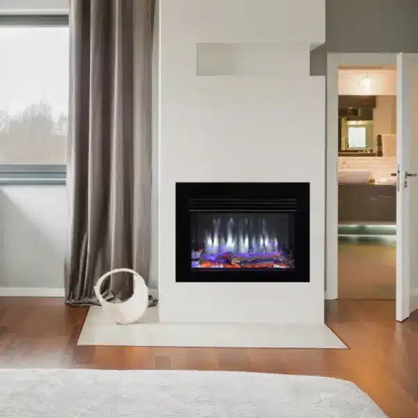 Iconic 530 electric media wall fire