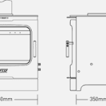 ESSE 775 B Woodburner Dimensions