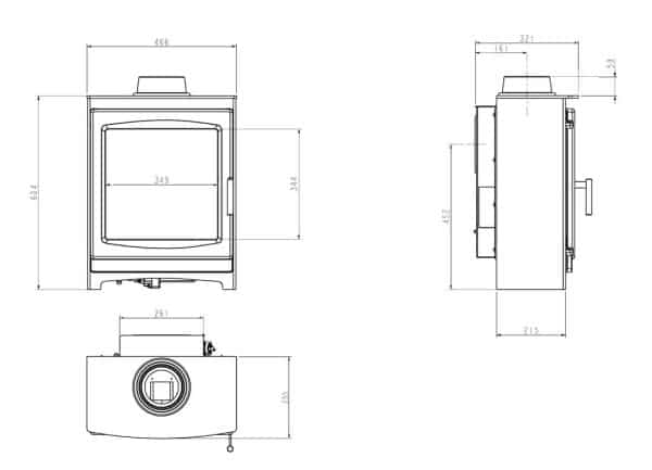 Portway Luxima Gas Stove Dimensions