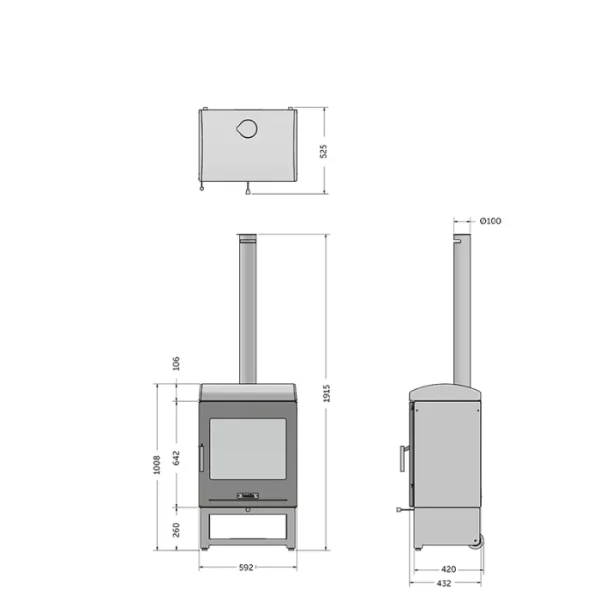 Hestia Heat 50 Outdoor Wood Burning Stove