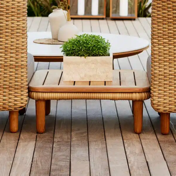 Cane-Line Arch Coffee Table With Teak Top
