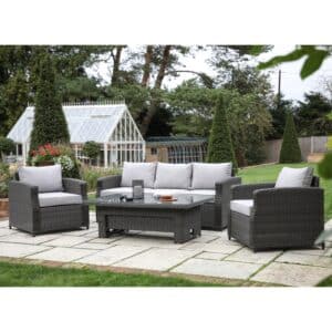 Gallery Sovera 3 Seater Dining Set With Rising Table
