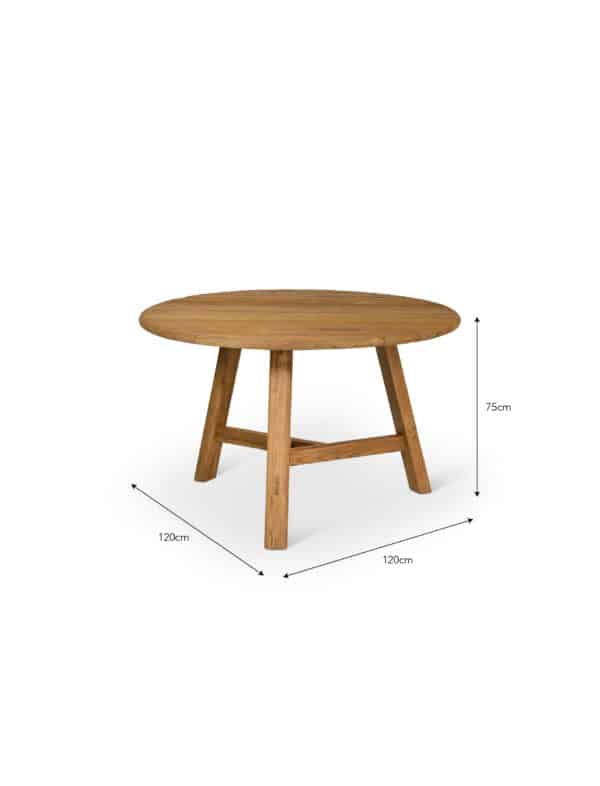 Garden Trading Hawthorne Round Slatted Dining Table - Image 8