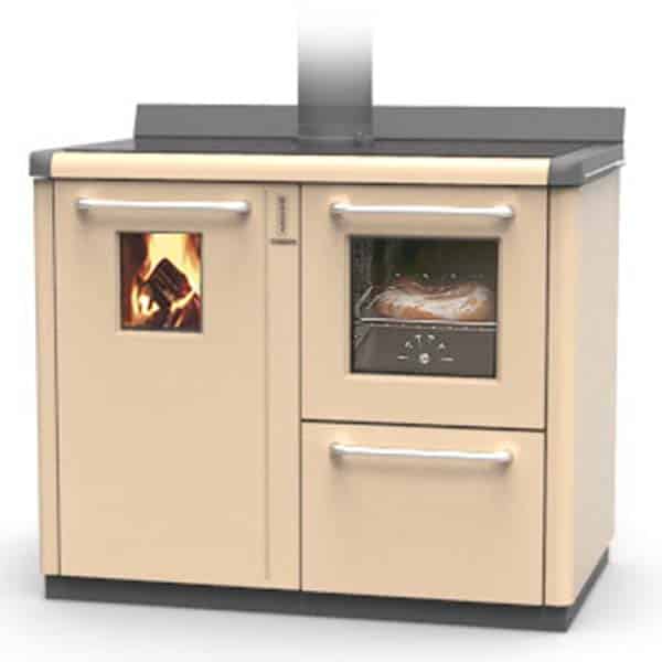Bosky F30 Square Multi Fuel Central Heating Range Cooker In Beige