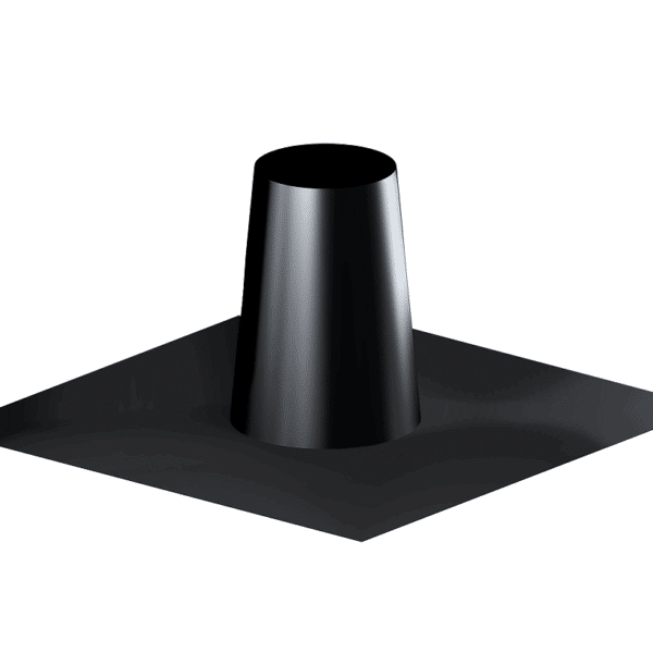 Dinak DW Design 5" (150mm) Flat Flashing Black H300 Inox Base