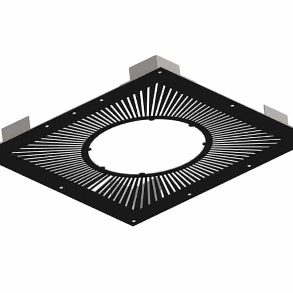 Dinak DW Design 5" (130mm) Ventilated Firestop Plate G80 Black