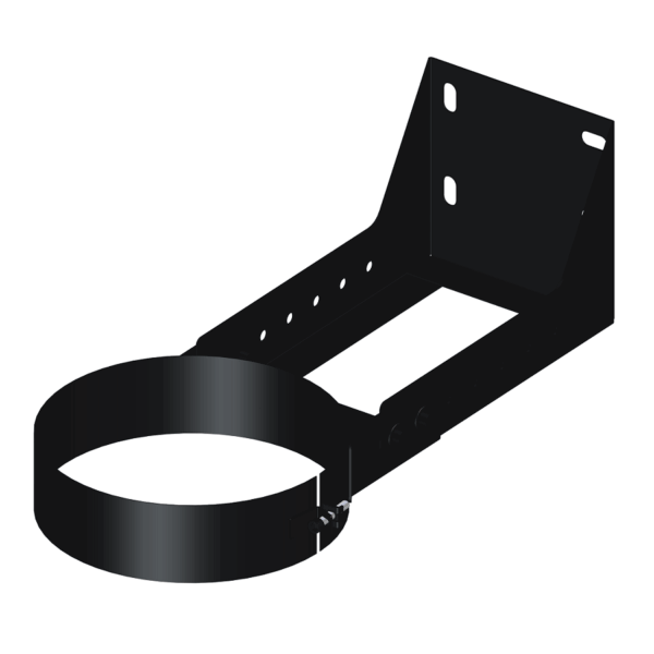 Dinak DW Design 5" (130mm) Black Flat Cuttable Wall Support 100-250mm