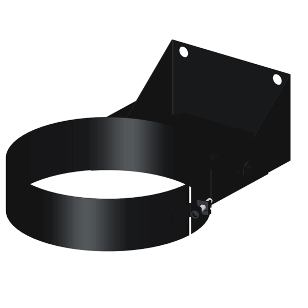 Dinak DW Design 6" (150mm) Black Flat Adjustable Wall Support 70-120mm