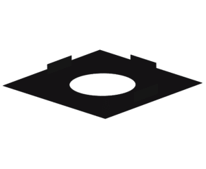 Dinak DW Design 6" (150mm) Unventilated Firestop Plate G80 Black