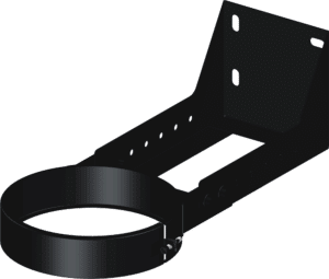 Dinak DW Design 5" (130mm) Black Flat Cuttable Wall Support 100-250mm