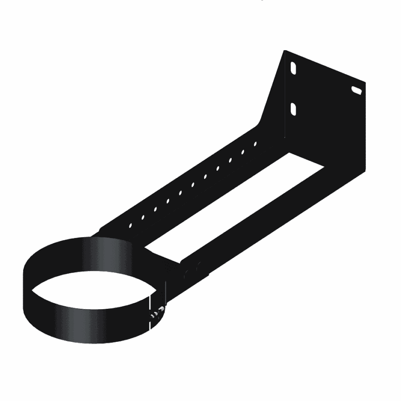 Dinak DW Design 6 (150mm) Black Flat Cuttable Wall Support 250-430mm ...