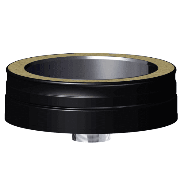 Dinak DW Design 5" (130mm) Black Soot Collector With Drain