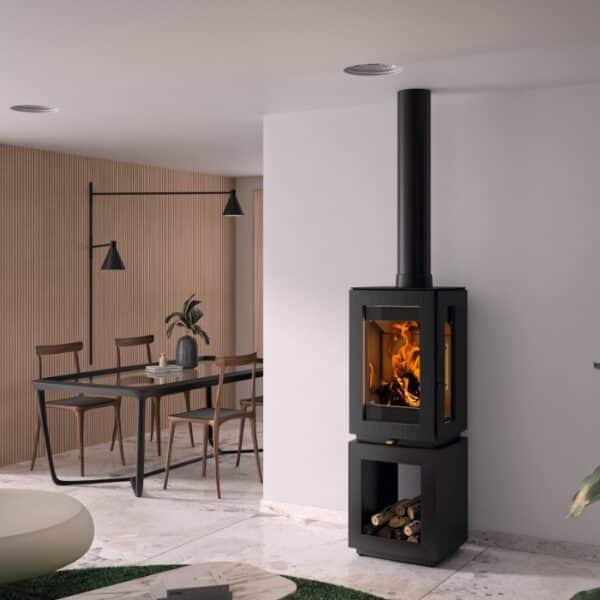 Hergom Glow Wood Burning Stove Logstore One