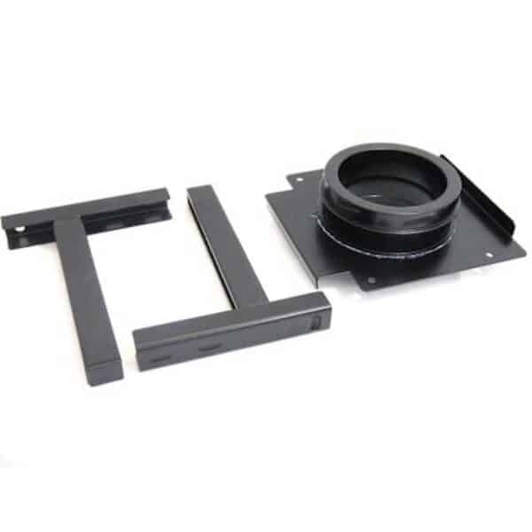 125mm Internal Diameter ICID Adjustable Wall Support - 100mm Stand Off - Matt Black