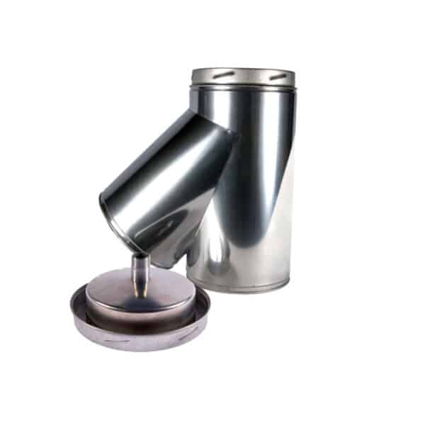 125mm Internal Diameter ICID Plus 135 Degree Tee With Drain Cap