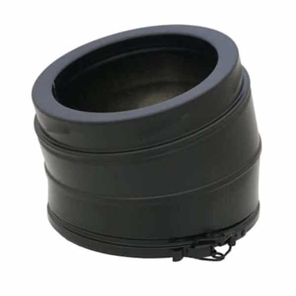 125mm Internal Diameter ICID Plus 15 Degree Elbow - Matt Black