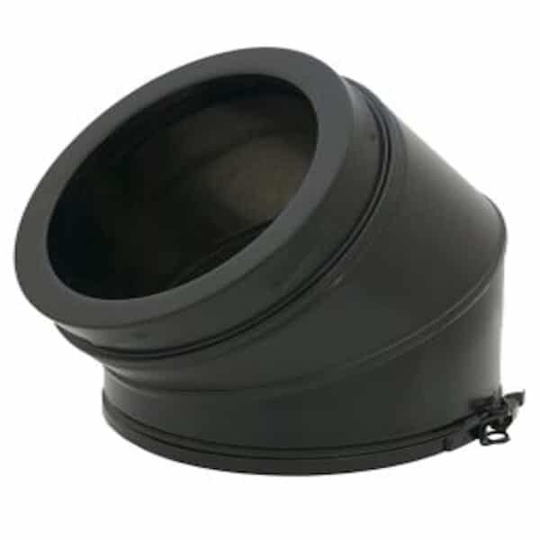 125mm Internal Diameter ICID Plus 45 Degree Elbow - Matt Black