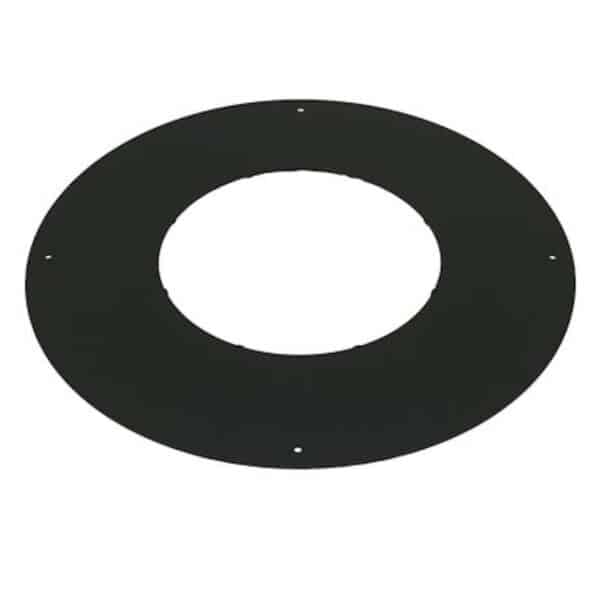 125mm Internal Diameter ICID Plus Bungalow Round Fire Stop - One Piece - Black