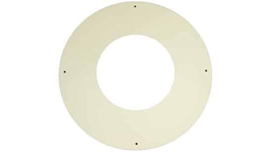 125mm Internal Diameter ICID Plus Bungalow Round Fire Stop - one Piece - White