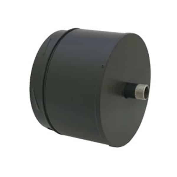 125mm Internal Diameter ICID Plus Insulated Tee Cap And Drain - Matt Black