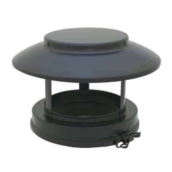 125mm Internal Diameter ICID Plus Rain Cap No Mesh - Matt Black