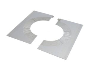 125mm Internal Diameter ICID Plus Ventilated Fire Stop Plate - Two Piece - Rectangular