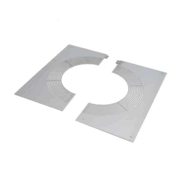 125mm Internal Diameter ICID Plus Ventilated Fire Stop Plate - Two Piece - Rectangular
