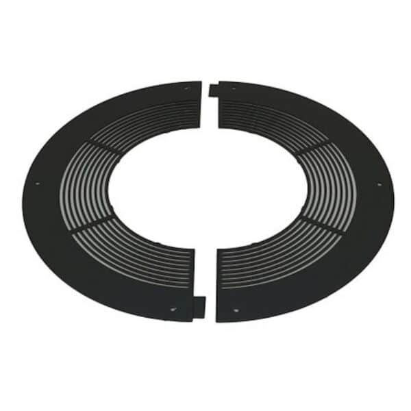 125mm Internal Diameter ICID Plus Ventilated Round Fire Stop - Two Piece - Black