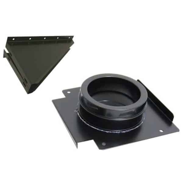 125mm Internal Diameter ICID Plus Wall Support - Matt Black